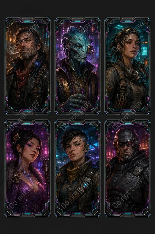 RPG Npc Portrait Card Sets