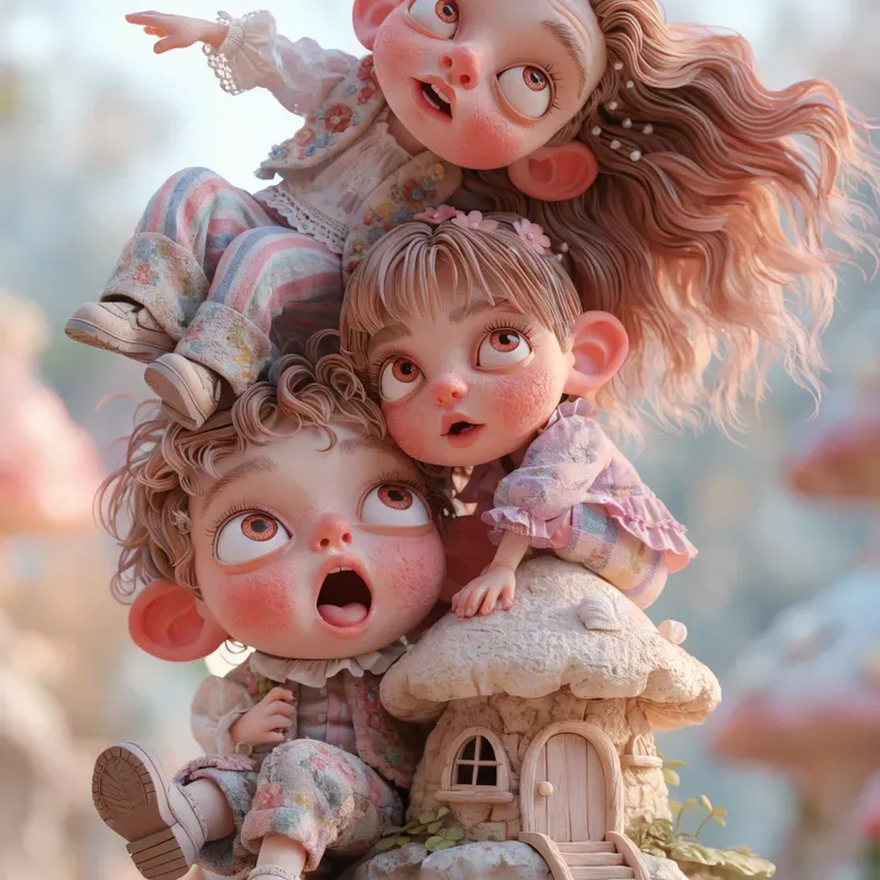 Whimsical Totem Kids Storybook Characters
