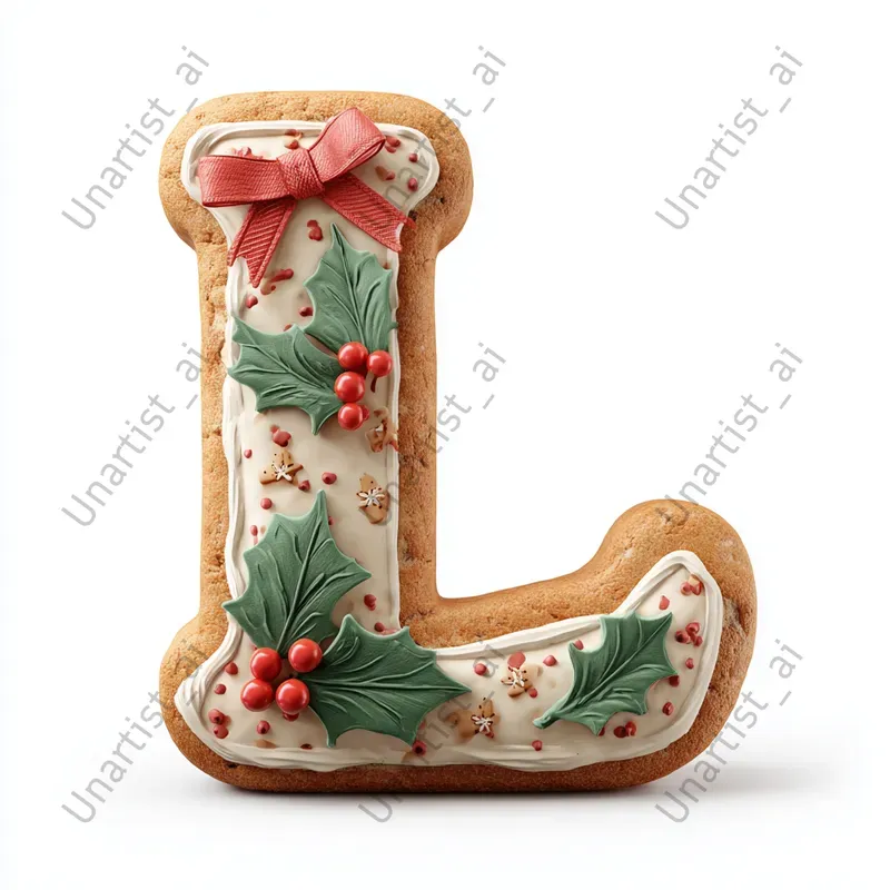 Christmas Gingerbread Cookie Letters