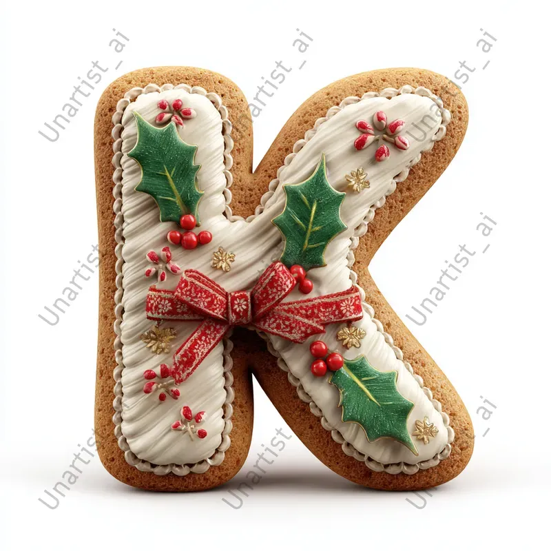 Christmas Gingerbread Cookie Letters
