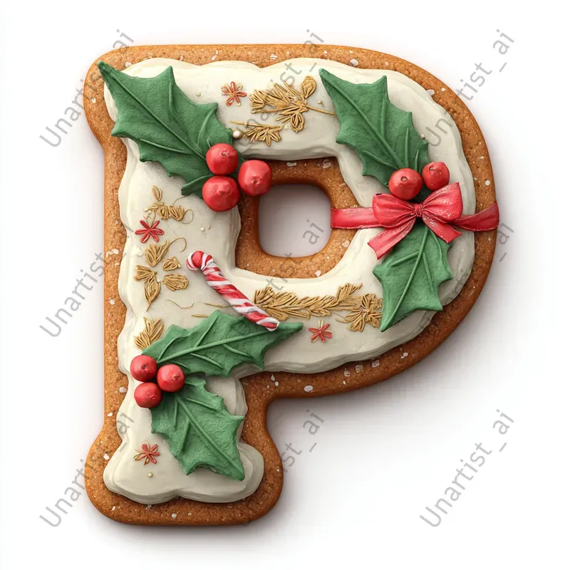 Christmas Gingerbread Cookie Letters