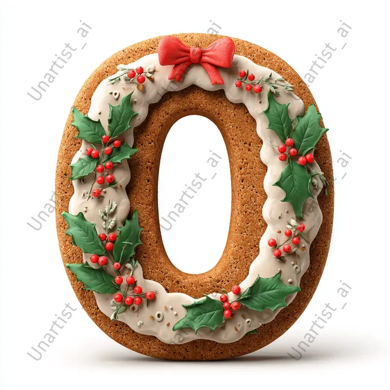 Christmas Gingerbread Cookie Letters