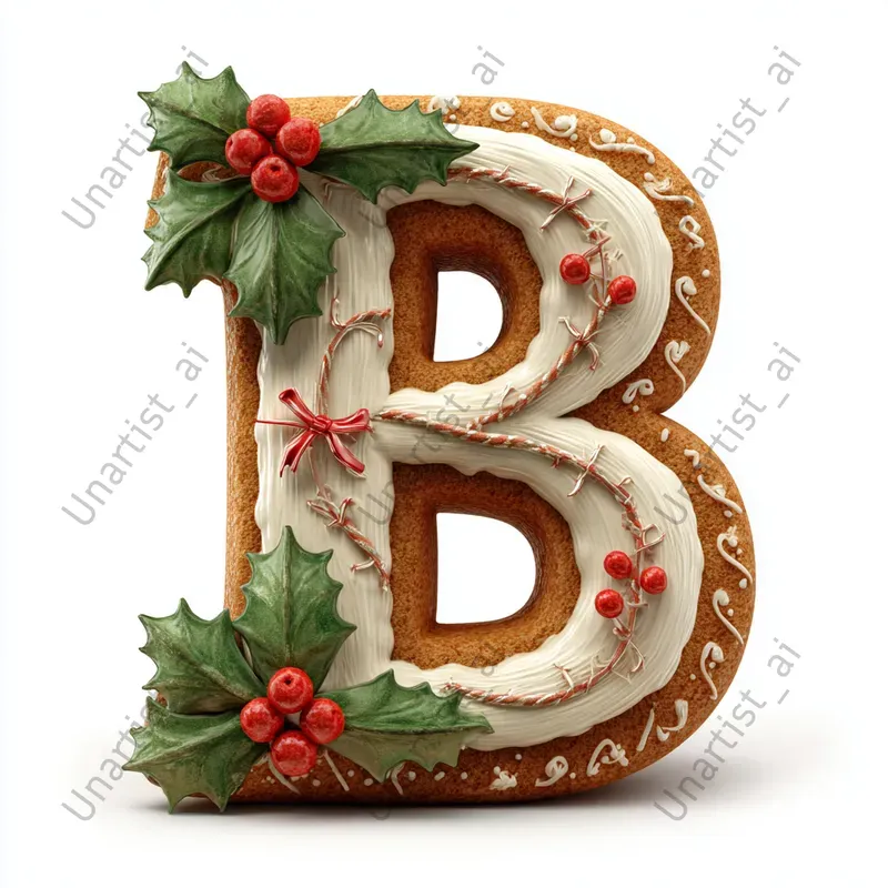 Christmas Gingerbread Cookie Letters