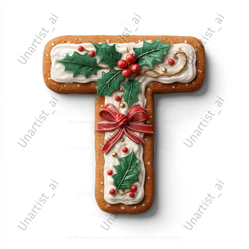 Christmas Gingerbread Cookie Letters