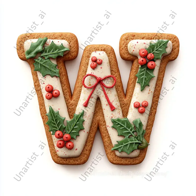 Christmas Gingerbread Cookie Letters