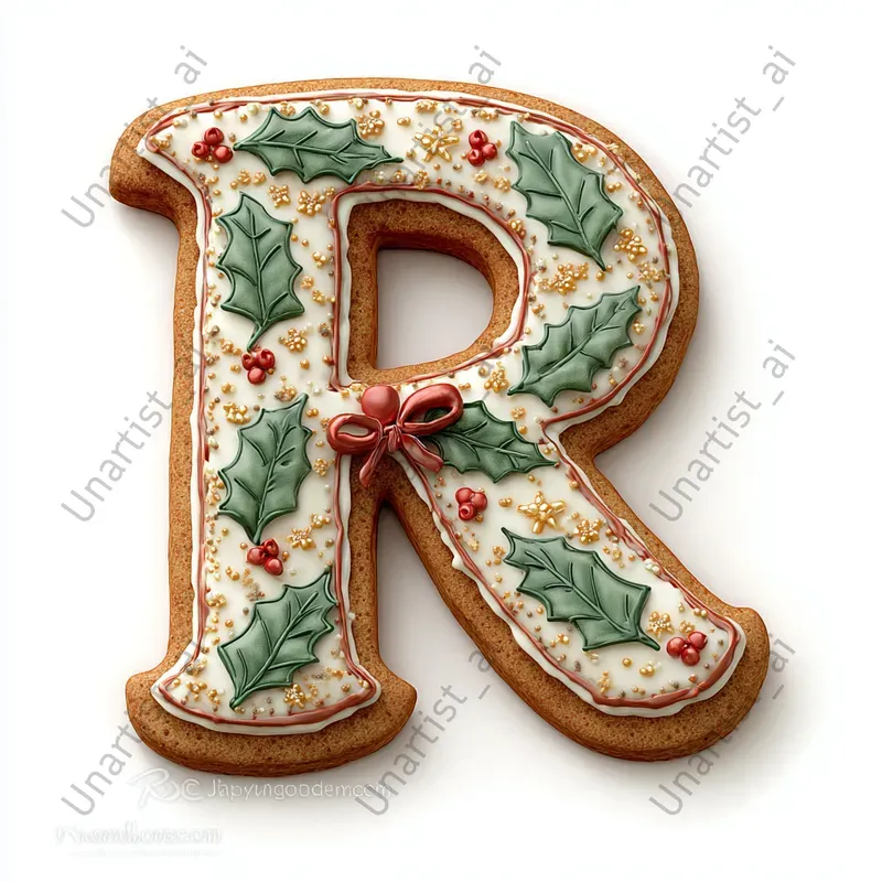 Christmas Gingerbread Cookie Letters