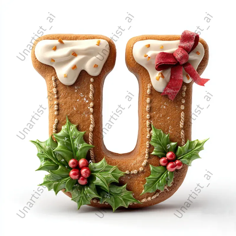 Christmas Gingerbread Cookie Letters