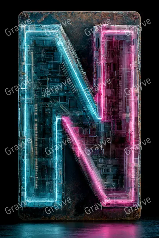 Cybernetic Circuit Typography