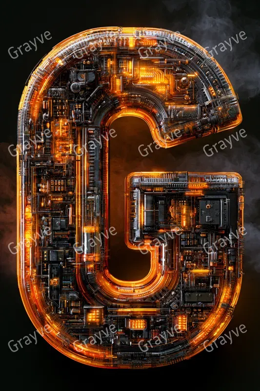Cybernetic Circuit Typography