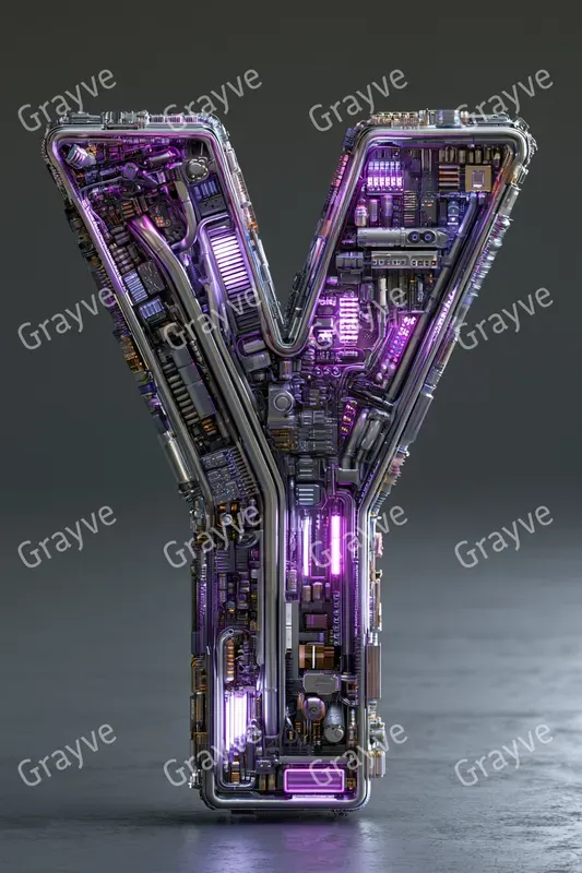 Cybernetic Circuit Typography