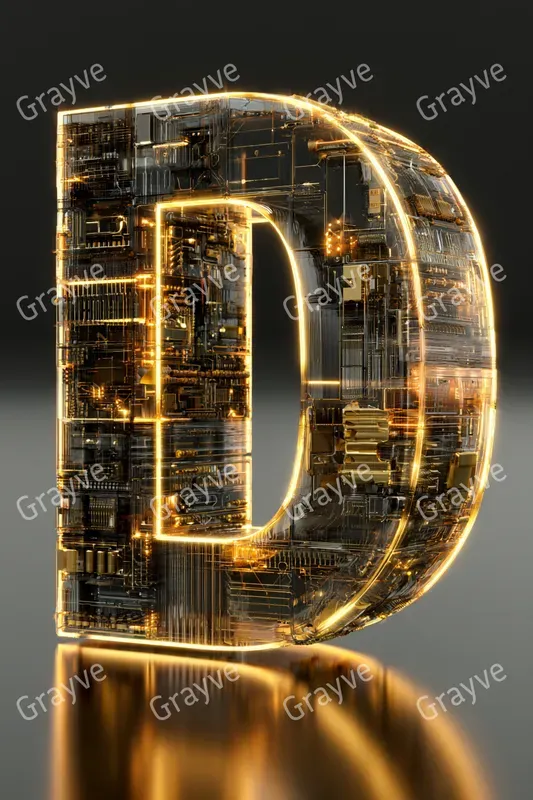 Cybernetic Circuit Typography