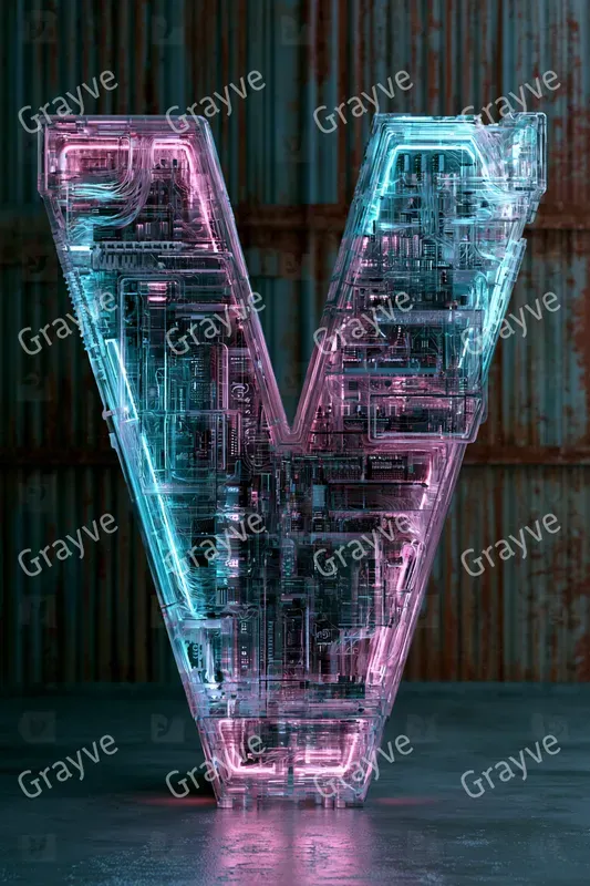 Cybernetic Circuit Typography