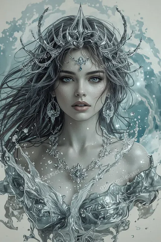 Exotic Glowing Female Portrait Art