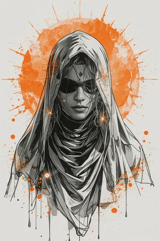 Exotic Glowing Female Portrait Art