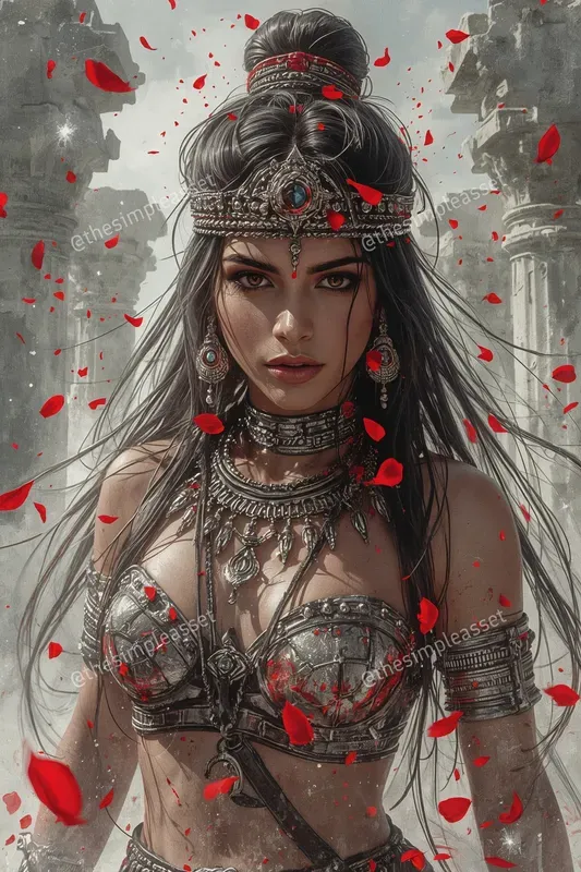 Exotic Glowing Female Portrait Art