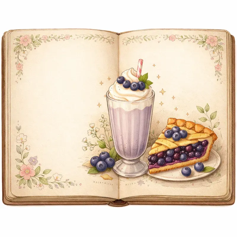 Vintage Dessert Journal Art