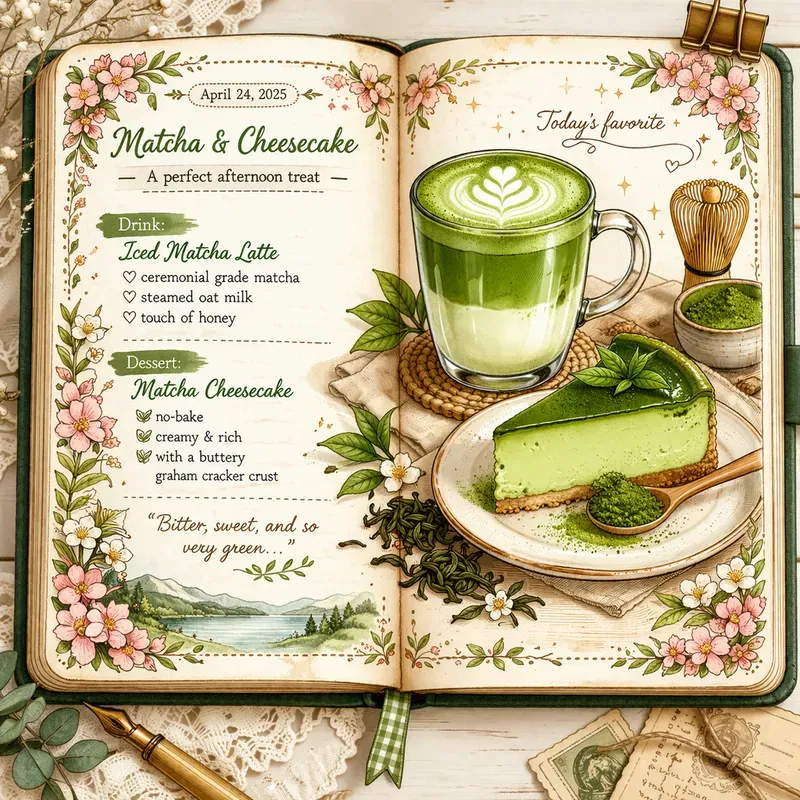 Vintage Dessert Journal Art