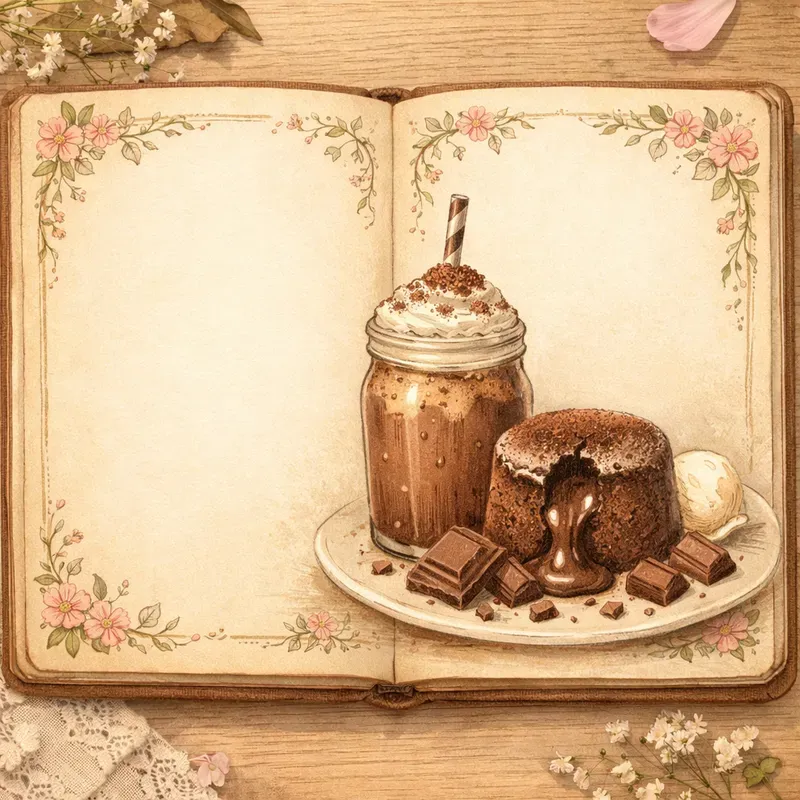 Vintage Dessert Journal Art