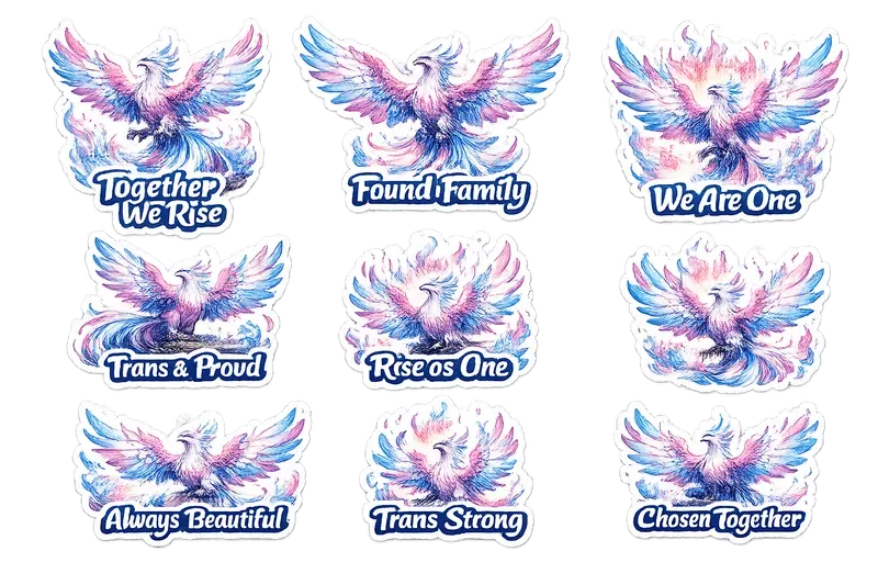 Phoenix Pride Sticker Sheets Png