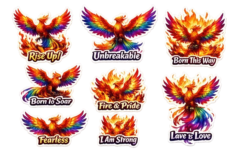 Phoenix Pride Sticker Sheets Png
