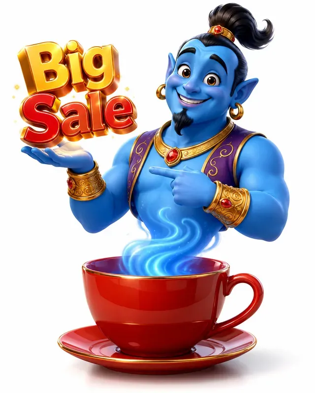 Product Advertisements With Genie Characters