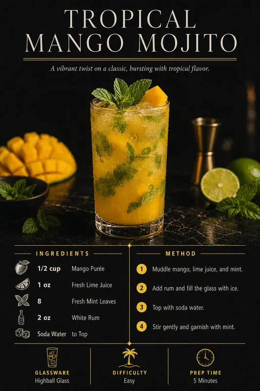 Cocktail Drink Recipe Card Generator
