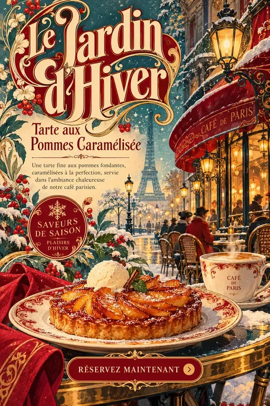 Elegant Winter Belle Epoque Poster Art