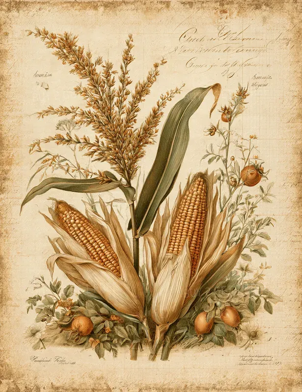 Vintage Botanical Thanksgiving Pages