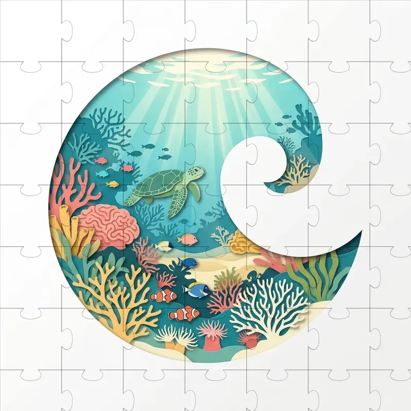 Cutout Shape Scenes Graphic Generator