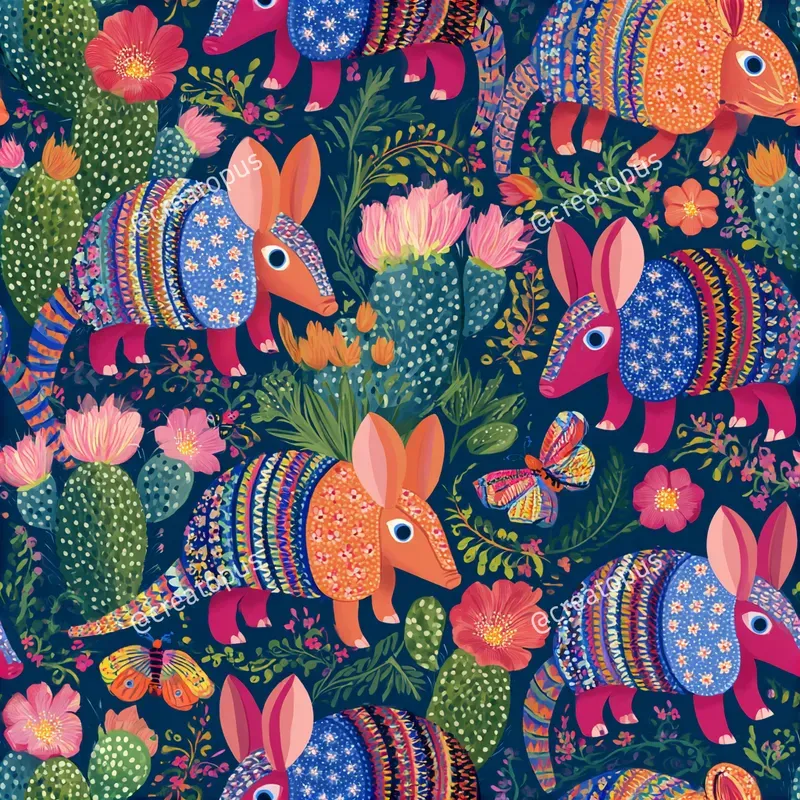 Colorful Mexican Folk Art Patterns