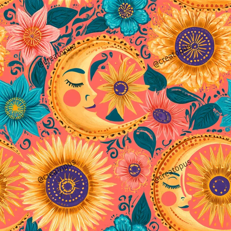 Colorful Mexican Folk Art Patterns