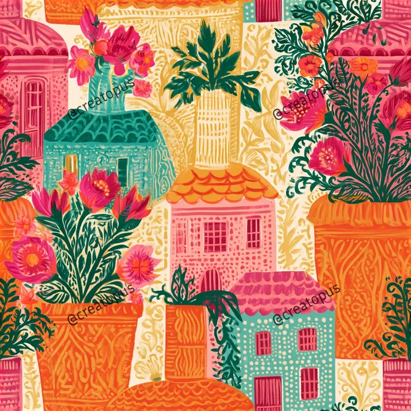 Colorful Mexican Folk Art Patterns