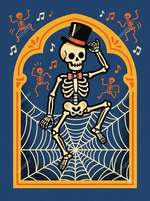 Retro Halloween Screen Print Art
