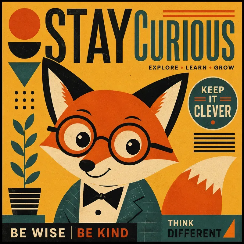 Retro Geometric Character Posters
