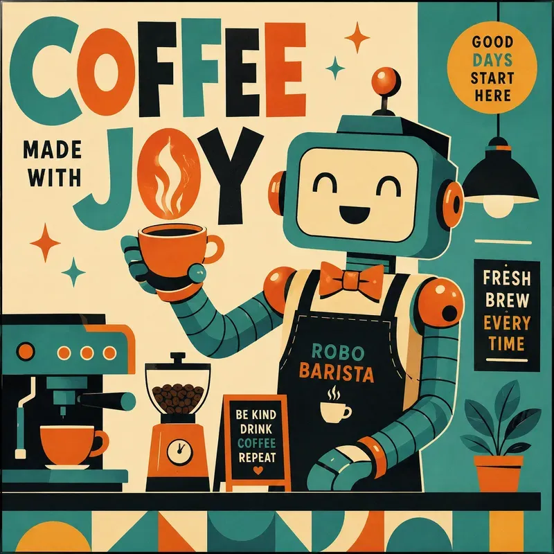 Retro Geometric Character Posters