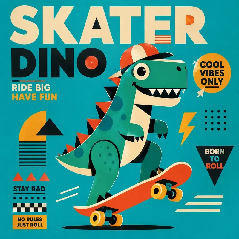 Retro Geometric Character Posters