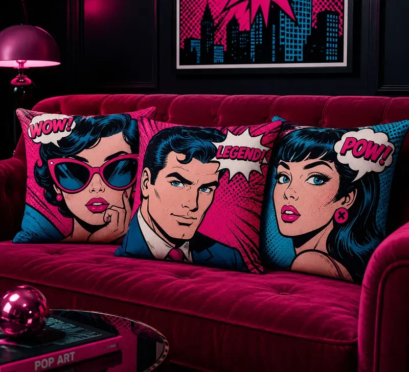 Vibrant Pop Art Home Decor Assets