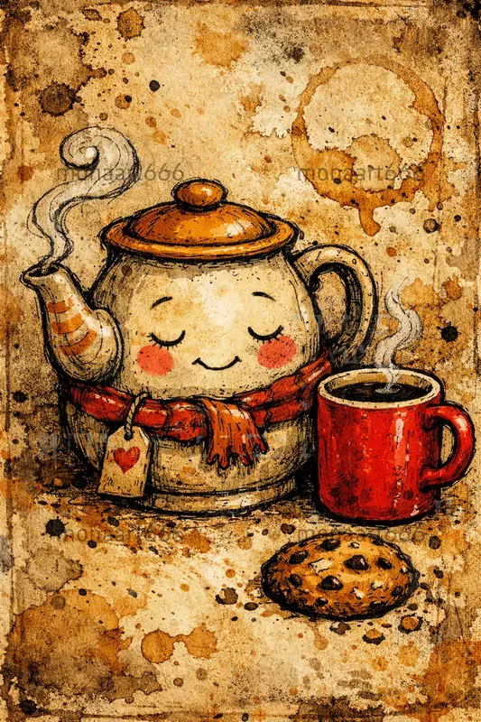 Vintage Grunge Whimsy British Folk Art