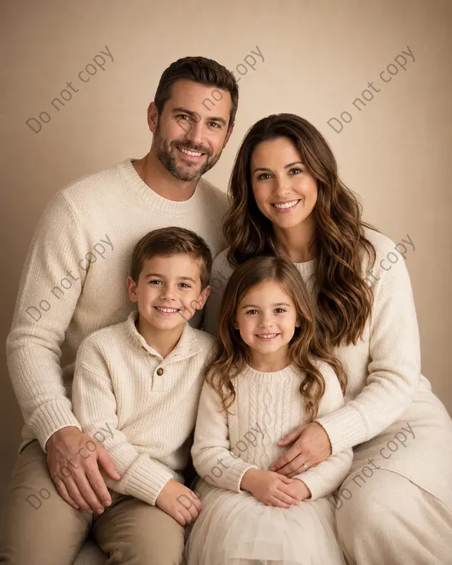 Realistic Family Studio Portraits