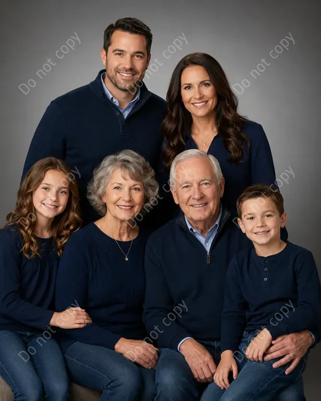 Realistic Family Studio Portraits
