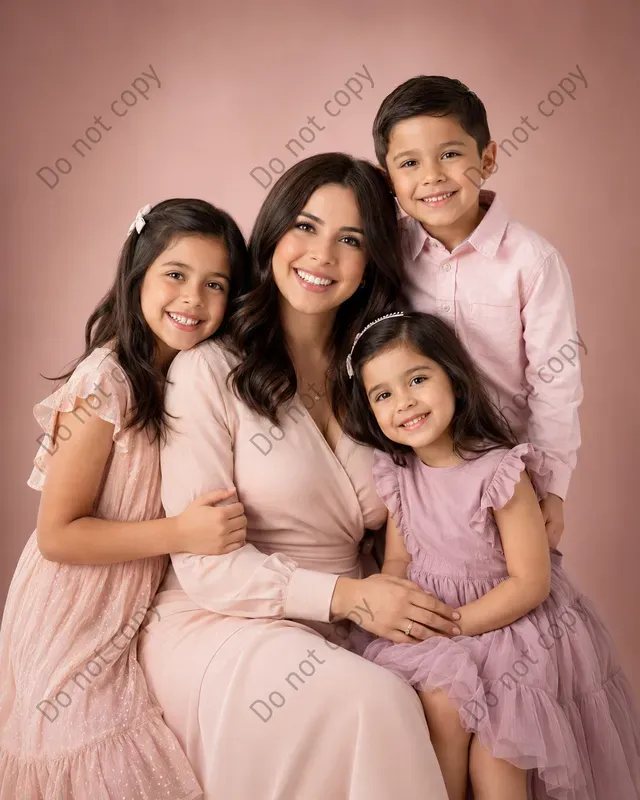 Realistic Family Studio Portraits
