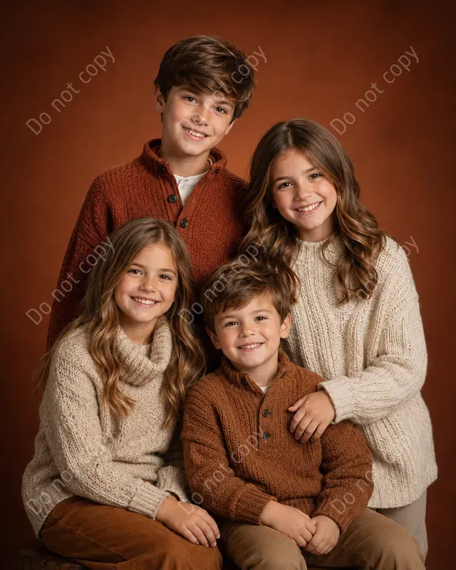Realistic Family Studio Portraits
