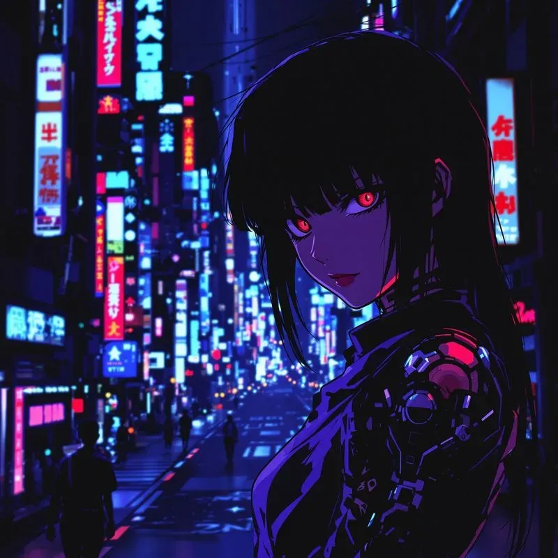 Anime Art Cyberpunk Style Characters