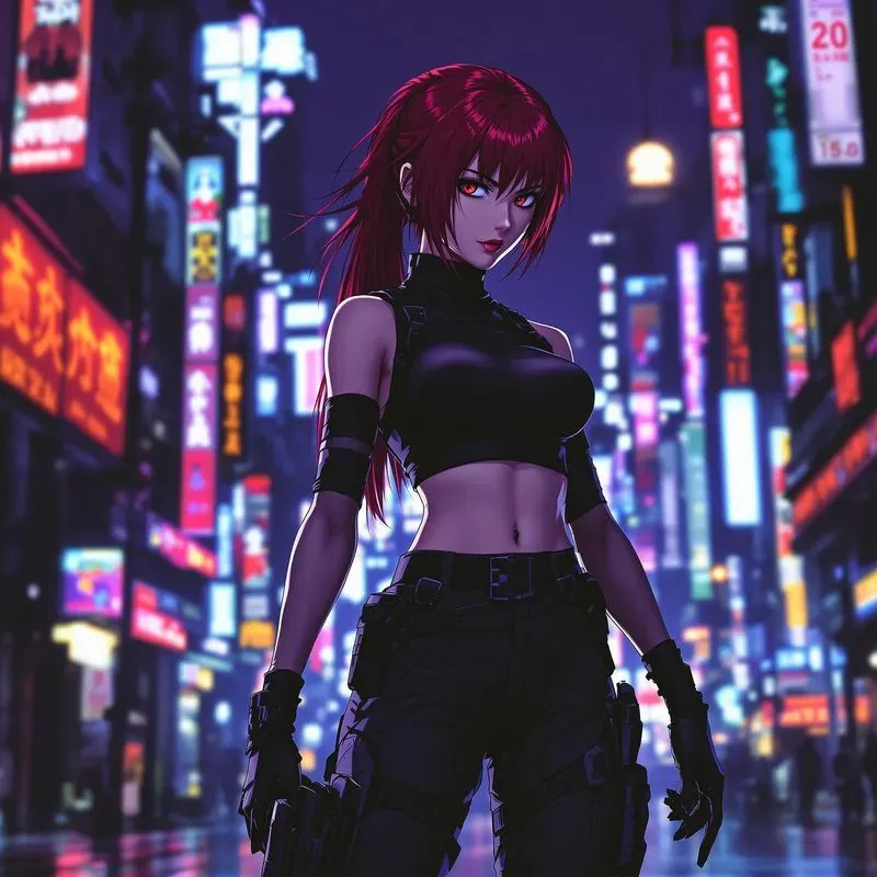 Anime Art Cyberpunk Style Characters