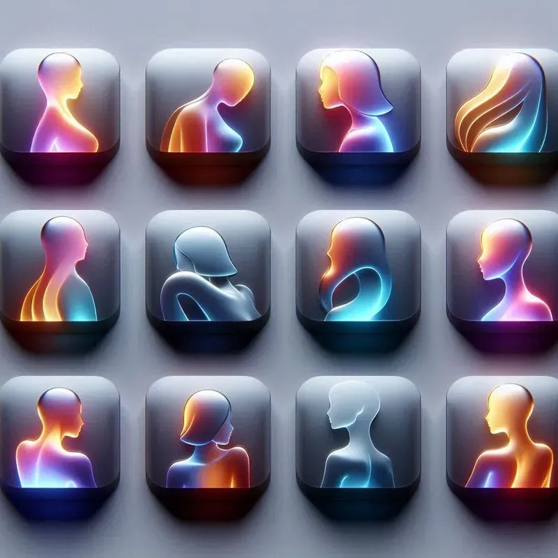 3D Glassmorphism App Icon Packs