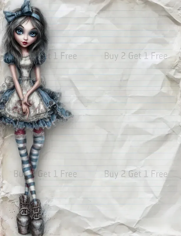 Alice In Gothic World Plain Papers