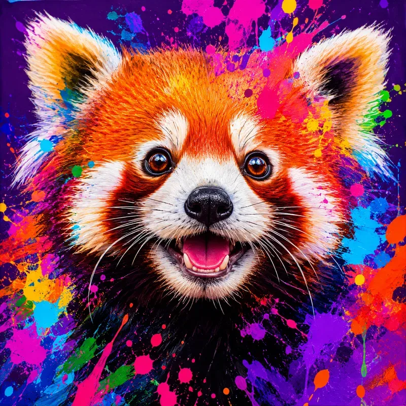 Neon Splash Animal Portraits