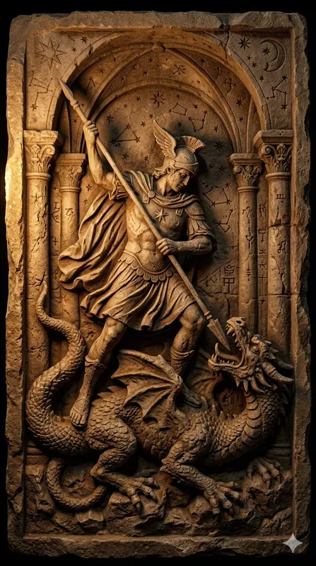 Ancient Stone Basrelief Carving Art