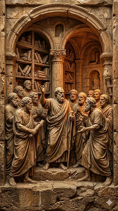 Ancient Stone Basrelief Carving Art