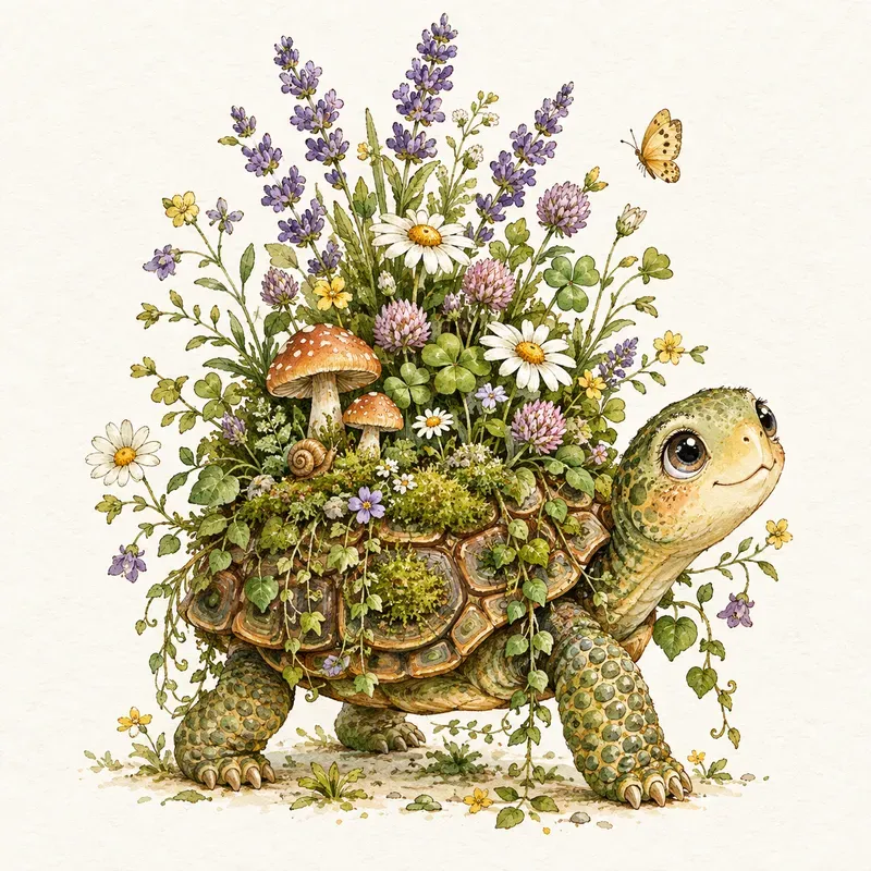 Whimsical Floral Animal Illustrations